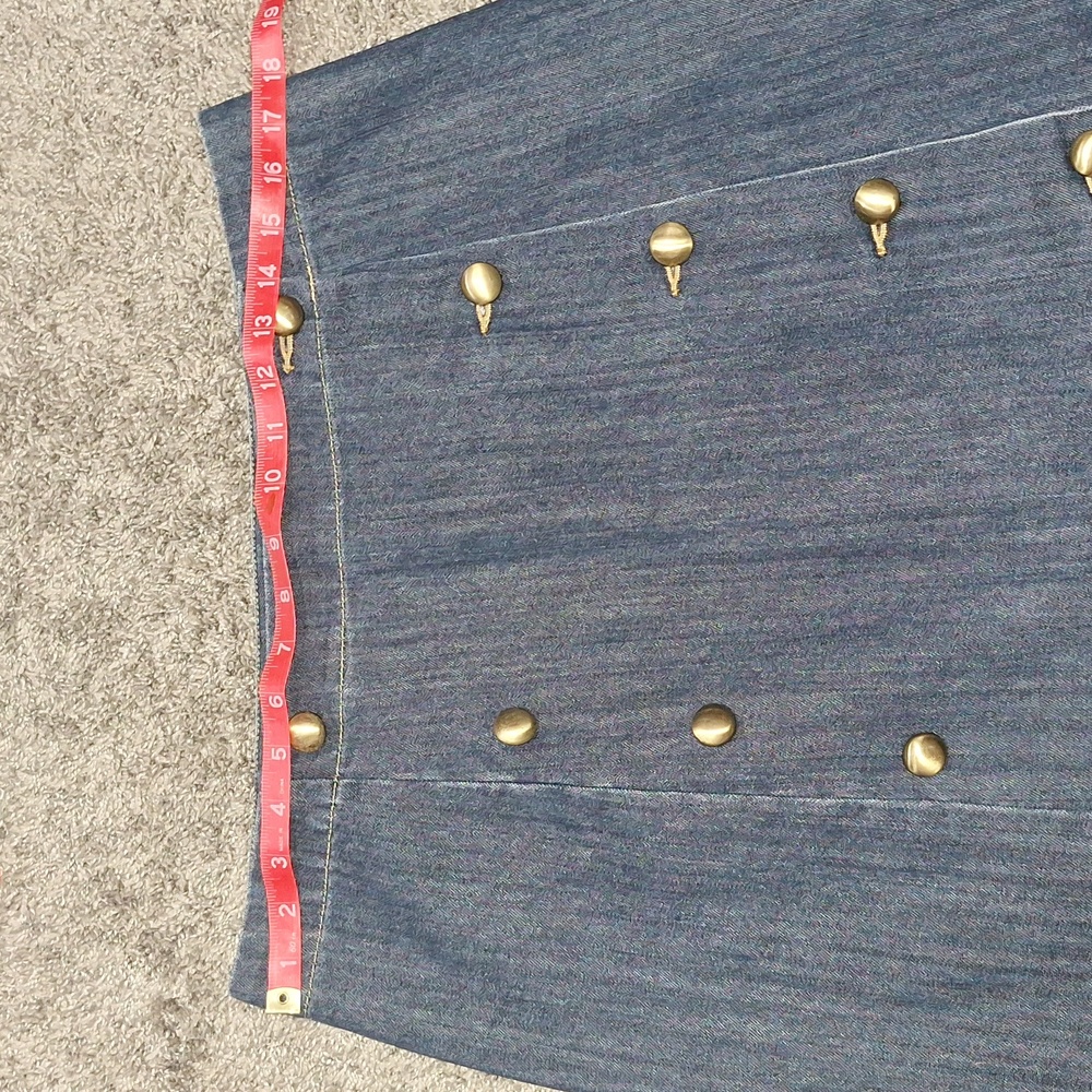 Michael Kors denim button-up mini skirt - 12 - dark blue - Picture 6 of 7